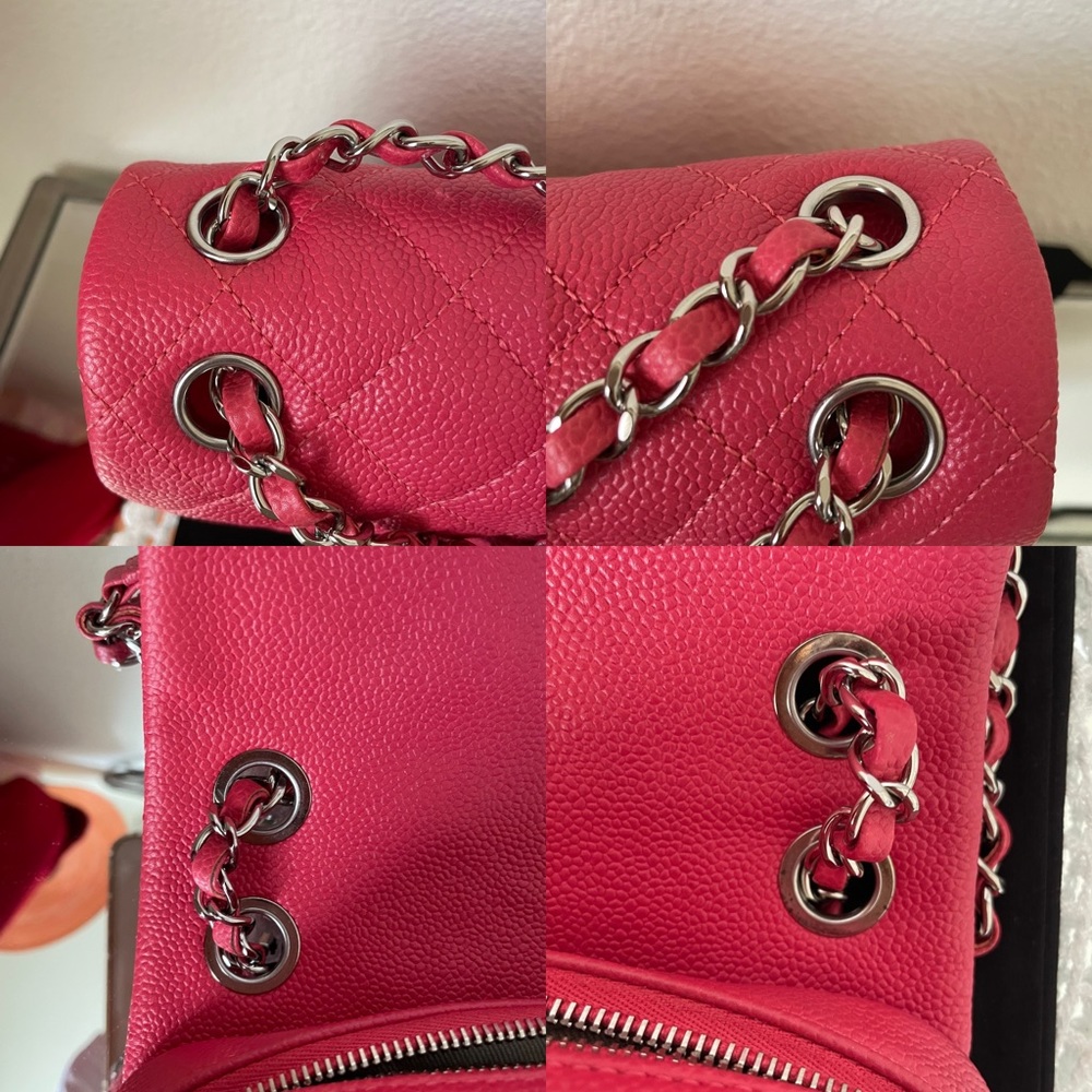 Chanel pink caviar small east flap - Picture 14 of 17